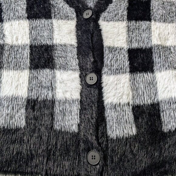 BELLA DAHL Women's Cardigan Sweater  Size S  Black White Plaid  NWOT - Picture 6 of 8